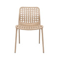 Modern Minimalist Plastic Dining Chair with Ventilated Design