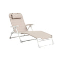 Adjustable Outdoor Lounge Chair with Headrest and Lightweight Frame