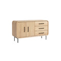 Modern Wooden Sideboard with Multi-Drawer and Cabinet Storage