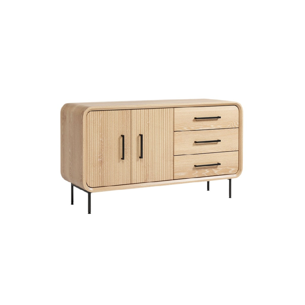 Modern Wooden Sideboard with Multi-Drawer and Cabinet Storage