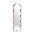 Modern Curved Pink Decorative Full-Length Mirror